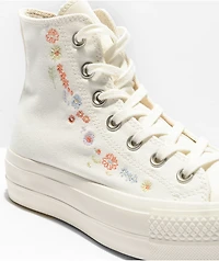 Converse Chuck Taylor All Star Lift Things To Grow Egret Platform Shoes