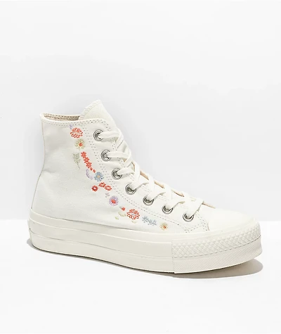 Converse Chuck Taylor All Star Lift Things To Grow Egret Platform Shoes