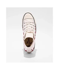 Converse Chuck Taylor All Star Love Me White & Red High Top Shoes