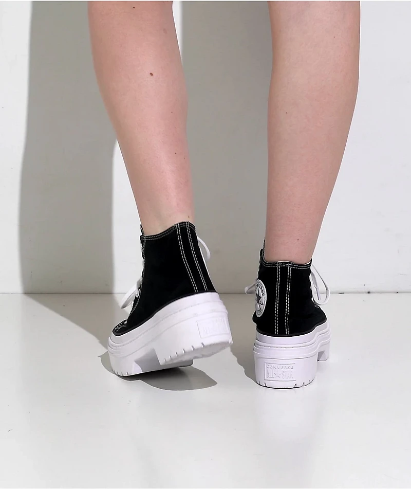 Converse Chuck Taylor All Star Lugged Heel Black & White Canvas Shoe