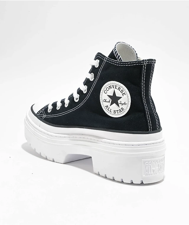 Converse Chuck Taylor All Star Lugged Heel Black White Canvas
