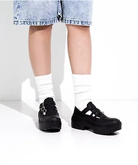 Converse Chuck Taylor All Star Lugged Heel Mary Jane Black & Gold Platform Shoes