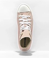 Converse Chuck Taylor All Star Move Stone Mauve & White High Top Platform Shoes