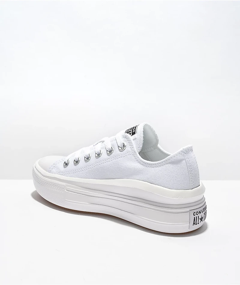 Converse Chuck Taylor All Star Move White Platform Shoes