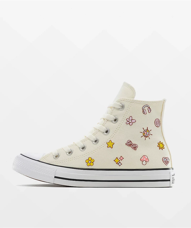 Converse Chuck Taylor All Star Peace & Love Egret High Top Shoes