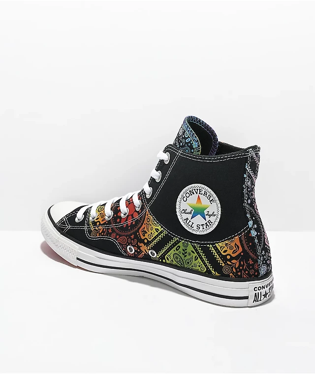 Converse Chuck Taylor All Star Pride Black High Top Shoes Dulles