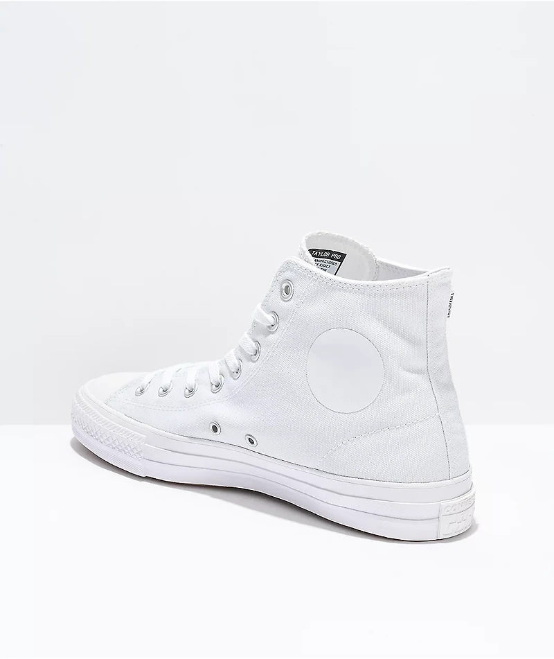 Converse Chuck Taylor All Star Pro White High Top Skate Shoes