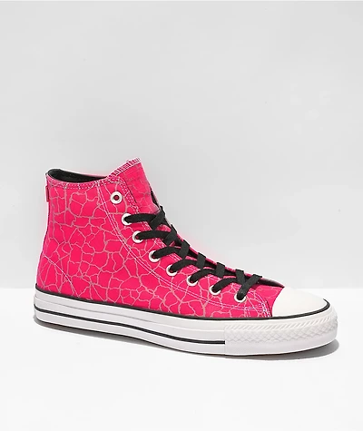 Converse Chuck Taylor All Star Pro Crackle Pink & Black High Top Skate Shoes