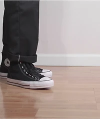 Converse Chuck Taylor All Star Pro Hi Black & White Suede Skate Shoes