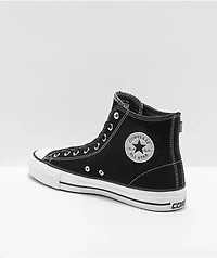 Converse Chuck Taylor All Star Pro Hi Black & White Suede Skate Shoes