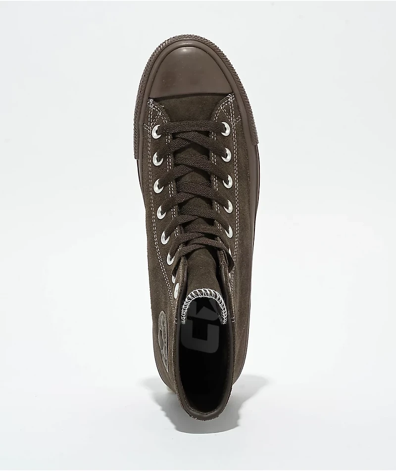 Converse Chuck Taylor All Star Pro Hi Fresh Brew & Brown Suede Skate Shoes