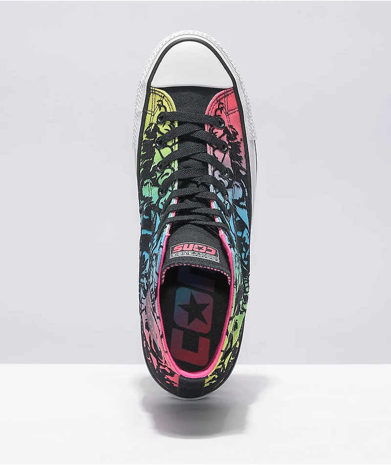 Converse Chuck Taylor All Star Pro Hyper Pink, Black & Blue High Top Skate Shoes