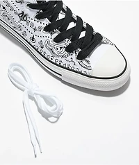 Converse Chuck Taylor All Star Pro Sammy Baca White & Black Paisley High Top Skate Shoes