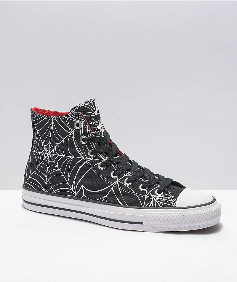 Converse Chuck Taylor All Star Pro Spiderweb Black & White High Top Skate Shoes