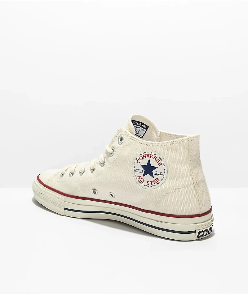 Converse Chuck Taylor All Star Pro White Mid Top Skate Shoes
