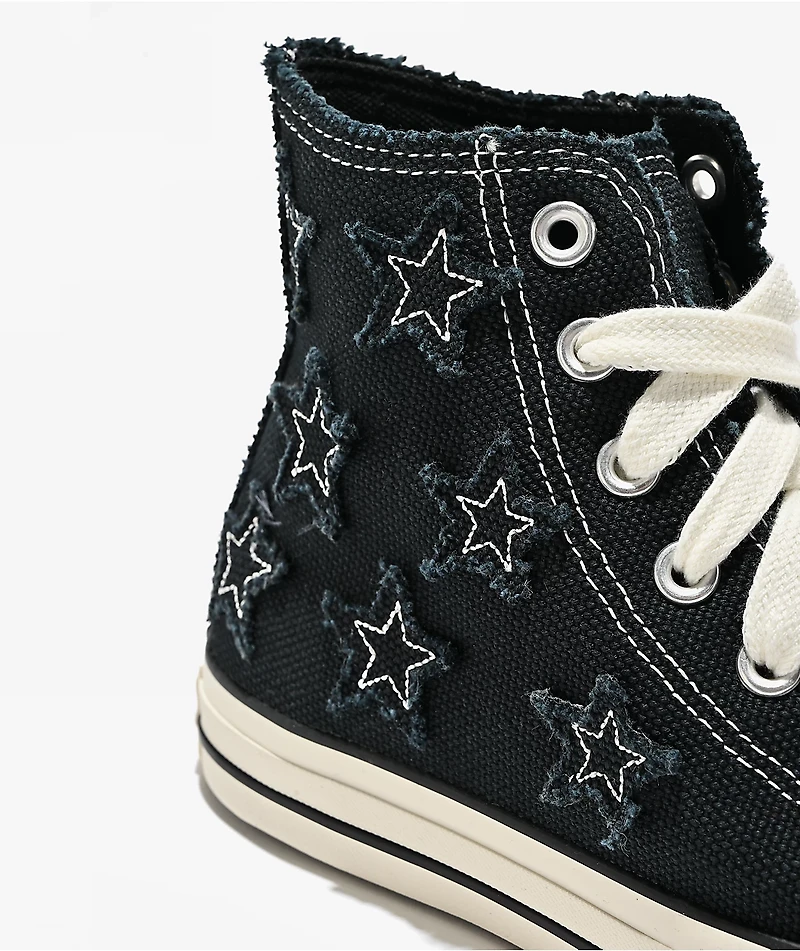 Converse Chuck Taylor All Star Starstruck Distressed Black High Top Shoes