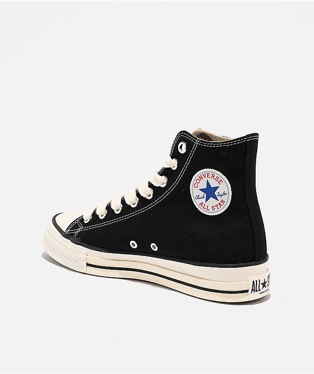Converse Black High-Top Chukka Boots with White Accents Converse Chuck Taylor All Star Hi-Top Shoes In Black/white  main image 4