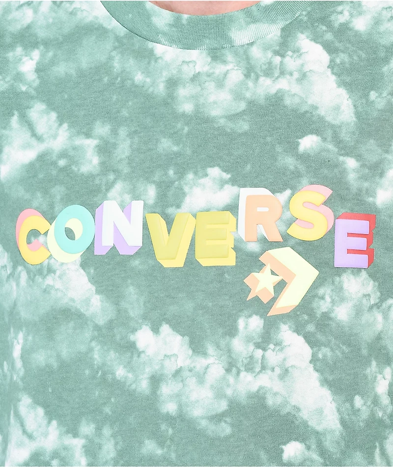 Converse Cloud Print Algae Tie Dye T-Shirt