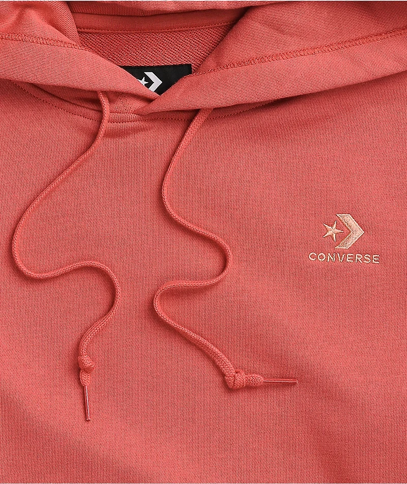 Converse Embroidered Star Chevron Coral Hoodie
