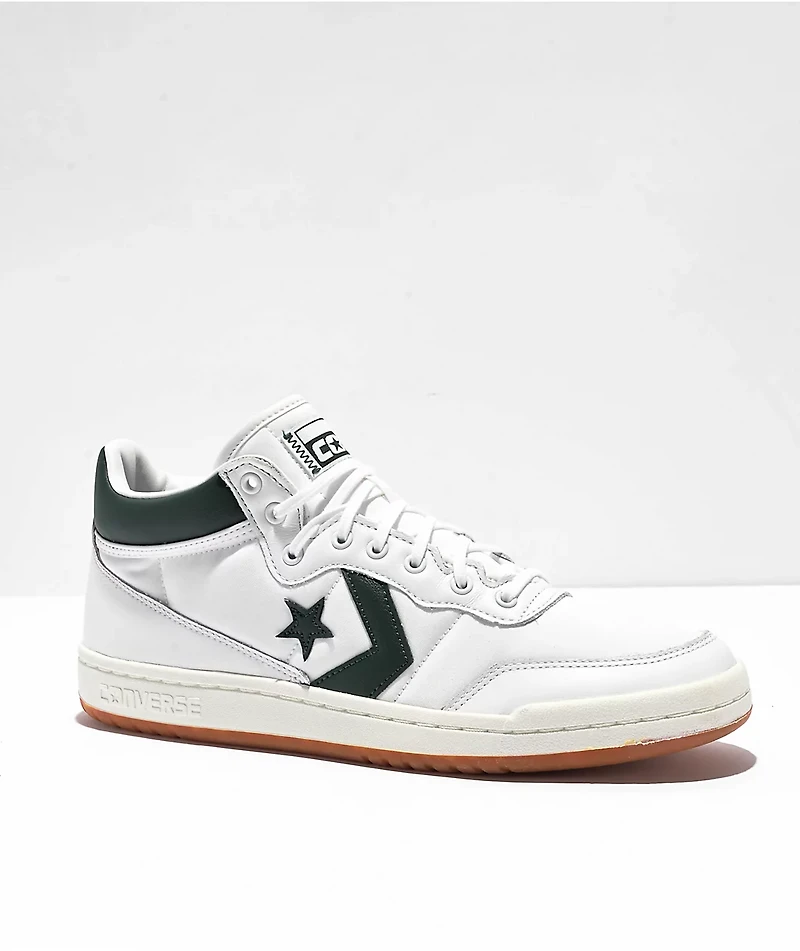 Converse Fastbreak Pro White & Deep Emerald Skate Shoes