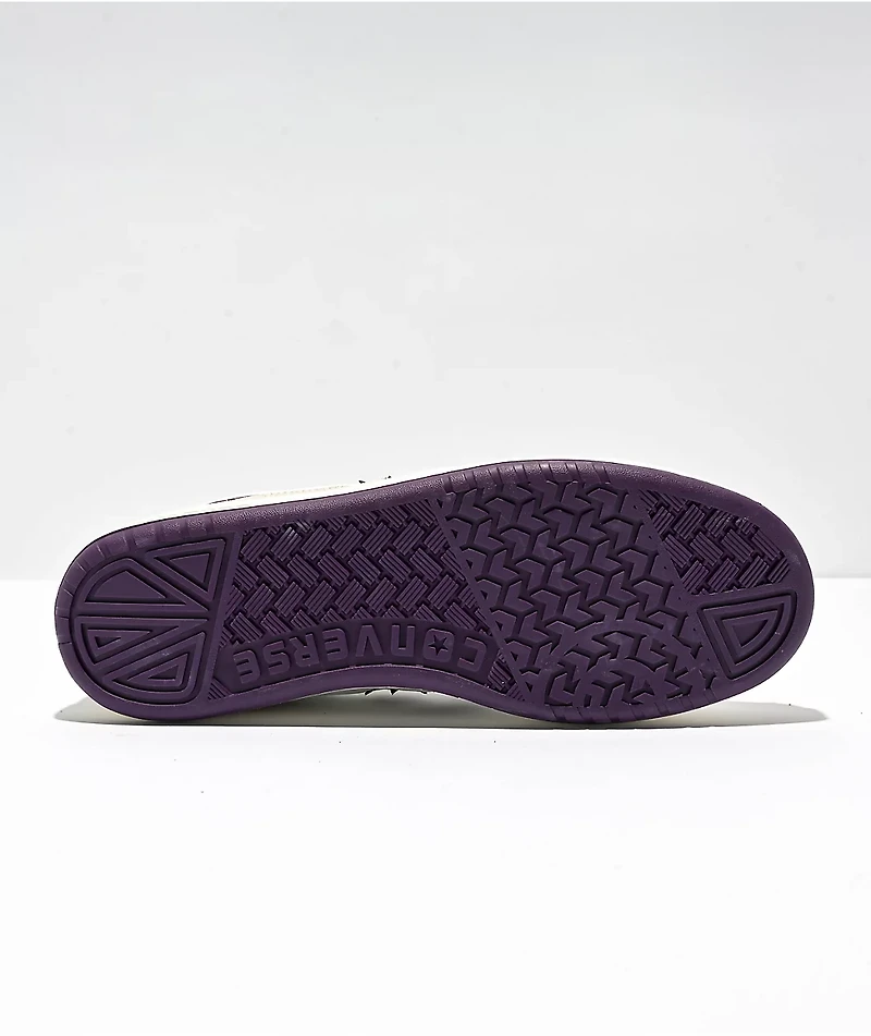 Converse Fastbreak Pro White & Purple Skate Shoes