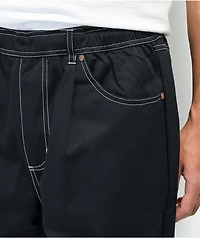 Converse Five Pocket Black Elastic Waist Pants
