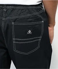 Converse Five Pocket Black Elastic Waist Pants