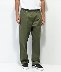 Converse Five Pocket Forest Green Elastic Waist Pants