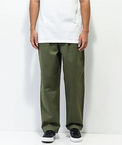 Converse Five Pocket Forest Green Elastic Waist Pants