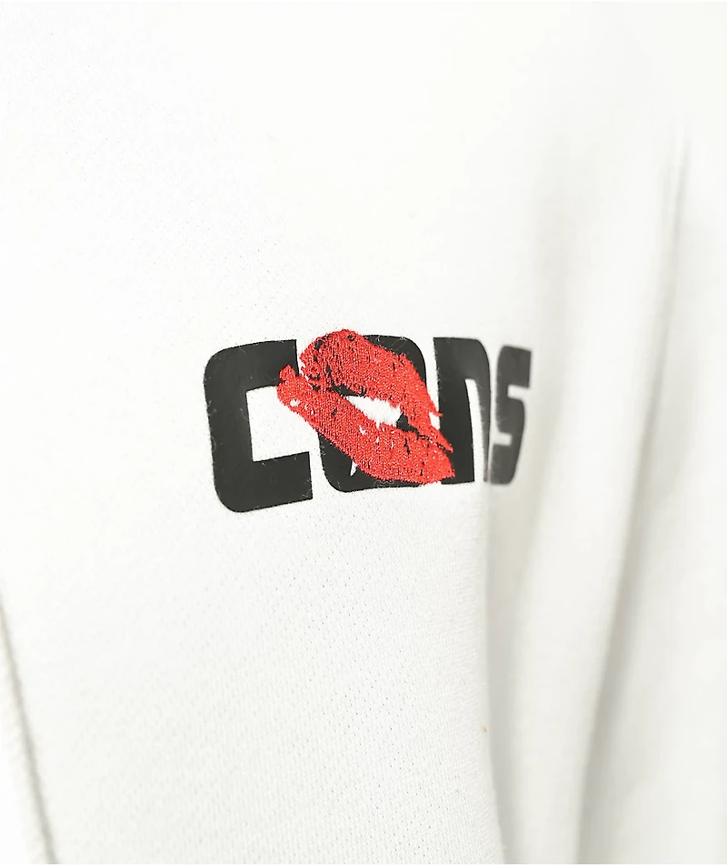 Converse Lips Fleece White Hoodie