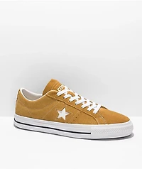 Converse One Star Pro Wheat, Black & White Suede Skate Shoes