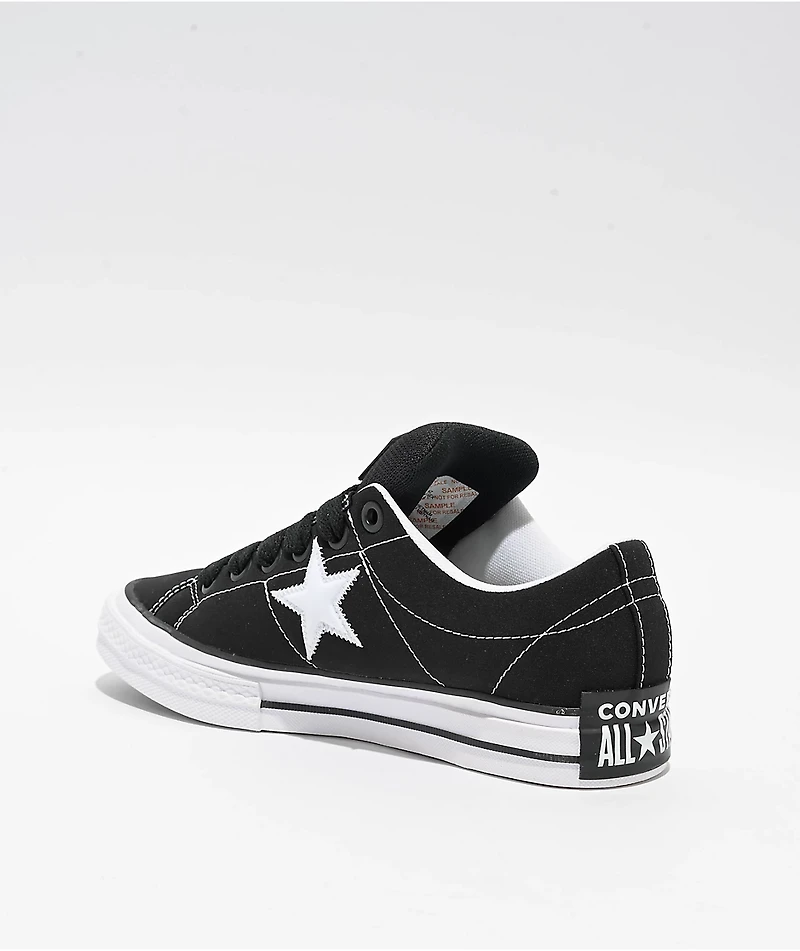 Converse One Star Puffed Black & White Skate Shoes