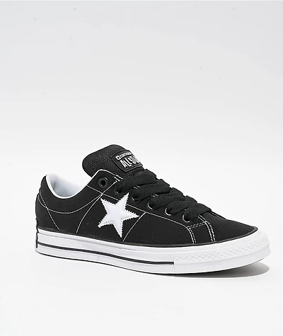 Converse One Star Puffed Black & White Skate Shoes