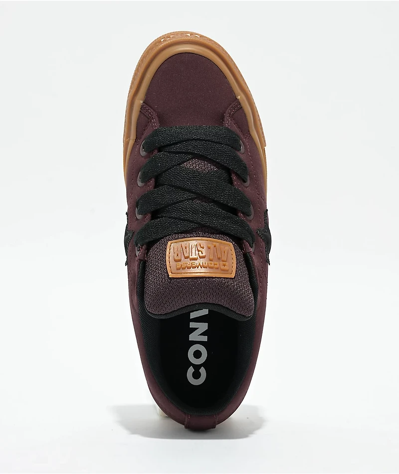 Converse One Star Puffed Bloodstone, Black, & Gum Skate Shoes