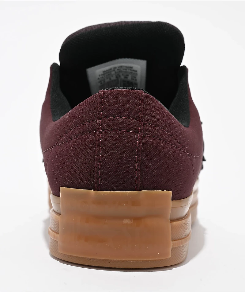 Converse One Star Puffed Bloodstone, Black, & Gum Skate Shoes