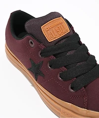 Converse One Star Puffed Bloodstone, Black, & Gum Skate Shoes
