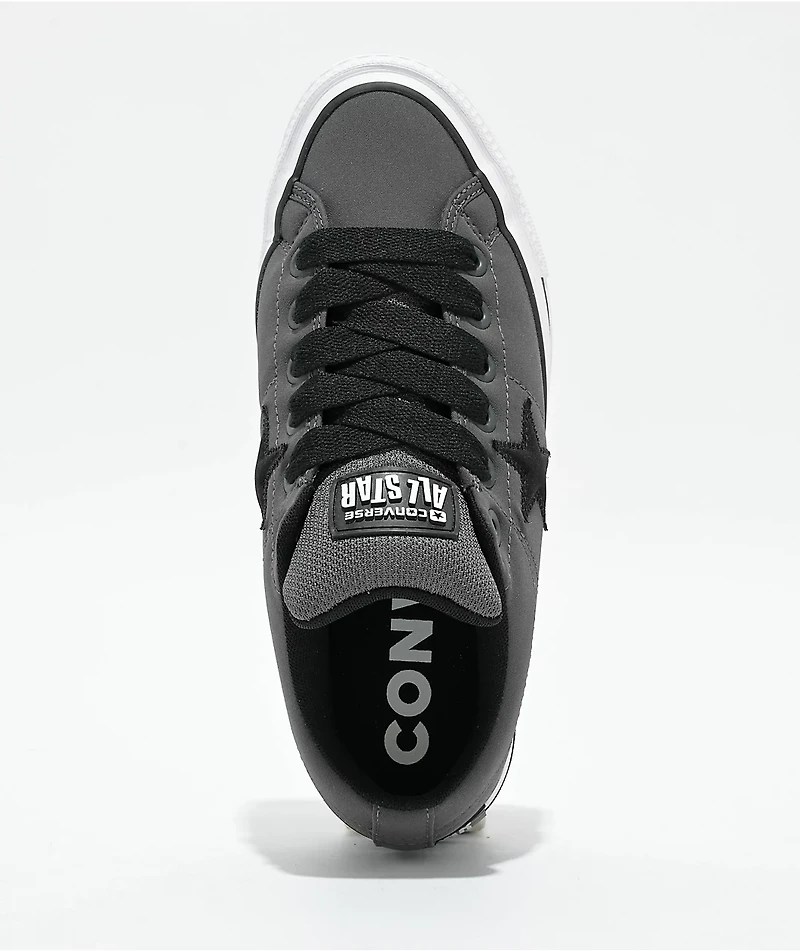 Converse One Star Puffed Dark Matter, Black, & White Skate Shoes