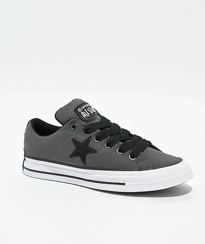 Converse One Star Puffed Dark Matter, Black, & White Skate Shoes