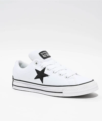 Converse One Star Puffed White & Black Skate Shoes