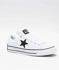 Converse One Star Puffed White & Black Skate Shoes