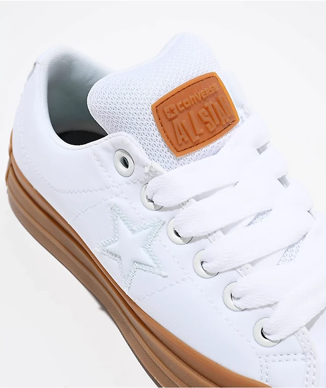 Converse One Star Puffed White Gum Skate Shoes Liberty Center