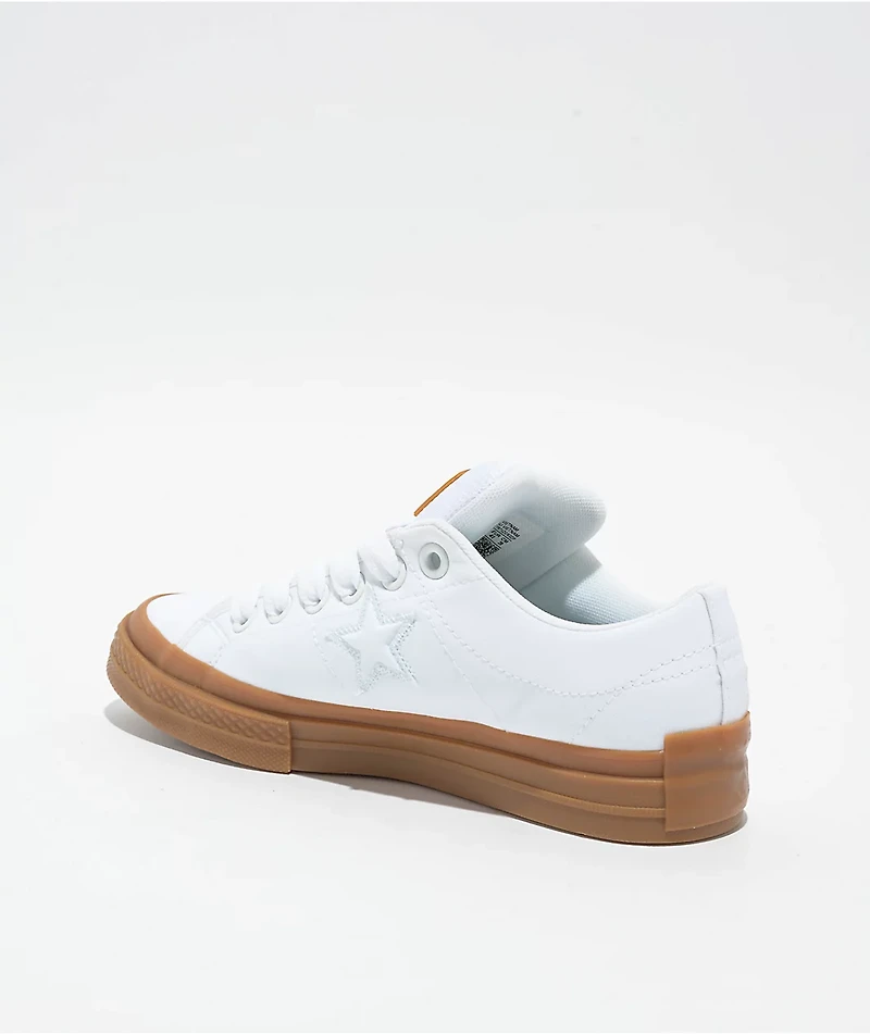 Converse One Star Puffed White & Gum Skate Shoes