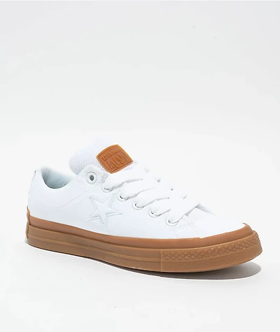 Converse One Star Puffed White & Gum Skate Shoes