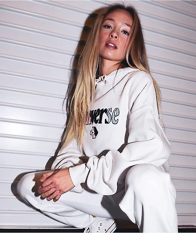 Converse Oversized Vintage White Hoodie