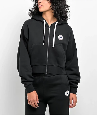Converse Retro Chuck Taylor Black Crop Zip Jacket