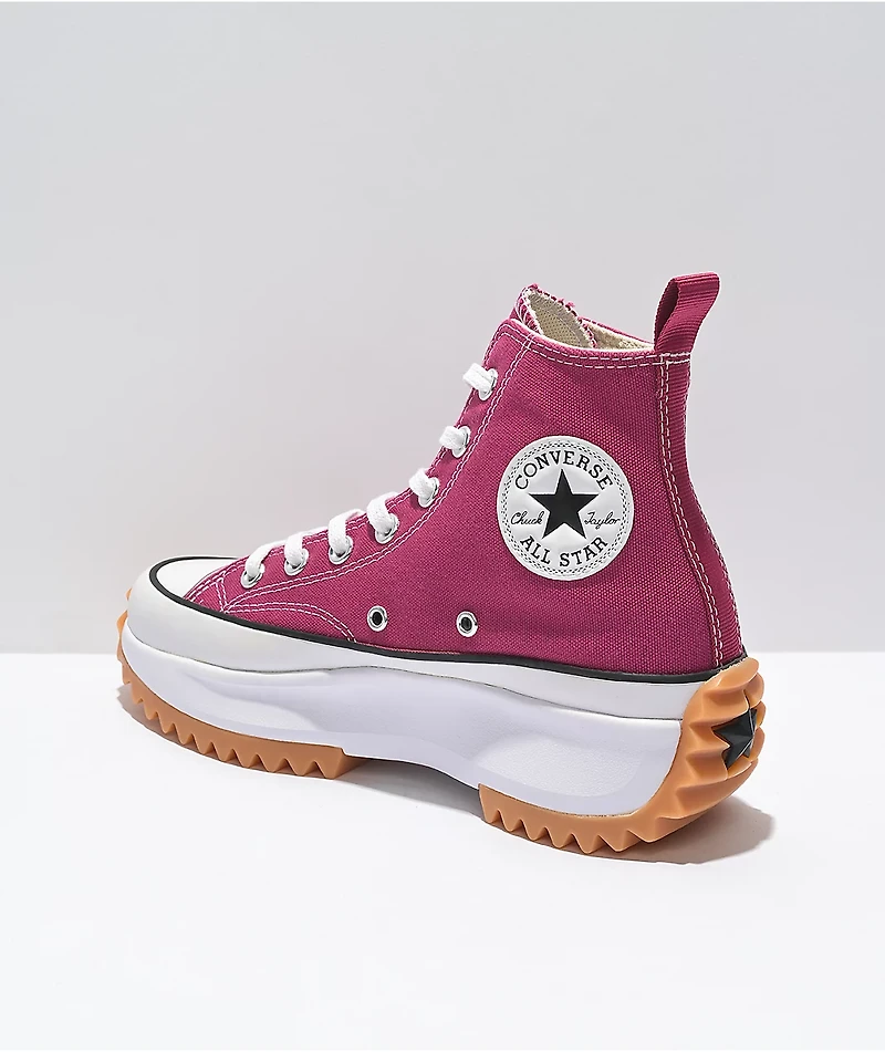 Converse Run Star Hike Midnight Hibiscus High Top Shoes