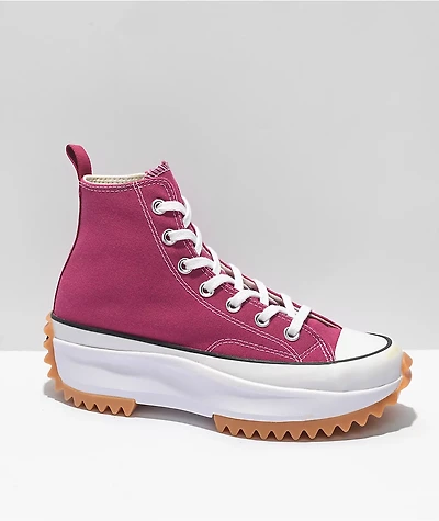 Converse Run Star Hike Midnight Hibiscus High Top Shoes