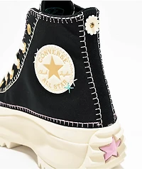 Converse Run Star Hike Platform Crafted Stitching Black High Top Shoes