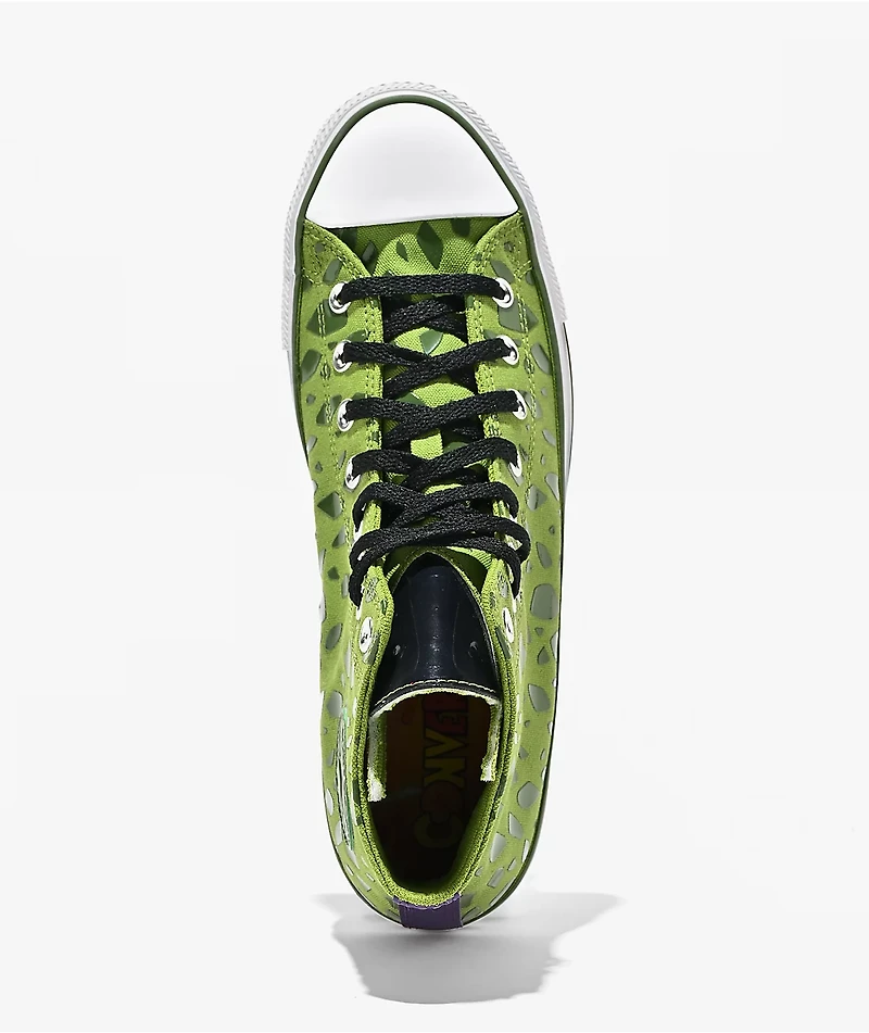 Converse x Dragon Ball Z Cell Chuck Taylor All Star Green & White High Top Shoes