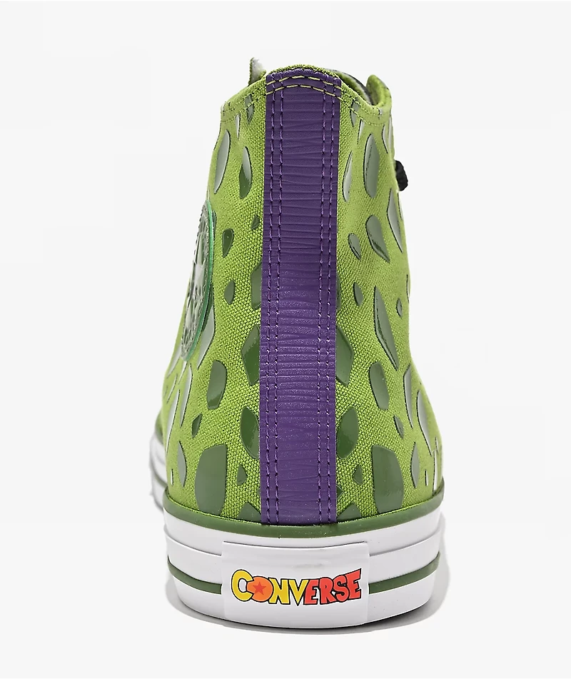 Converse x Dragon Ball Z Cell Chuck Taylor All Star Green & White High Top Shoes